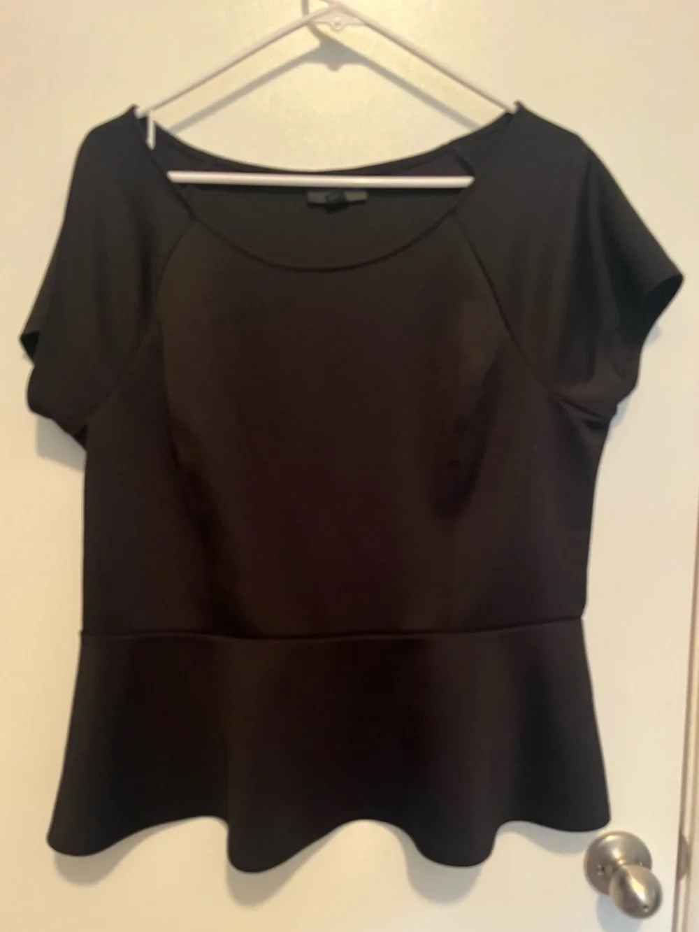 (3/$10) Worthington black peplum top - Picture 1 of 4